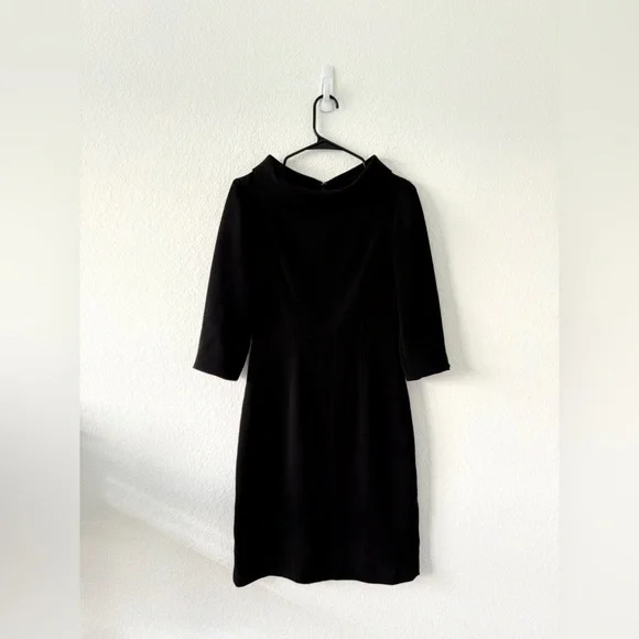** Rickie Freeman for Teri Jon Black Jackie-O Crepe Sheath Dress Size 4